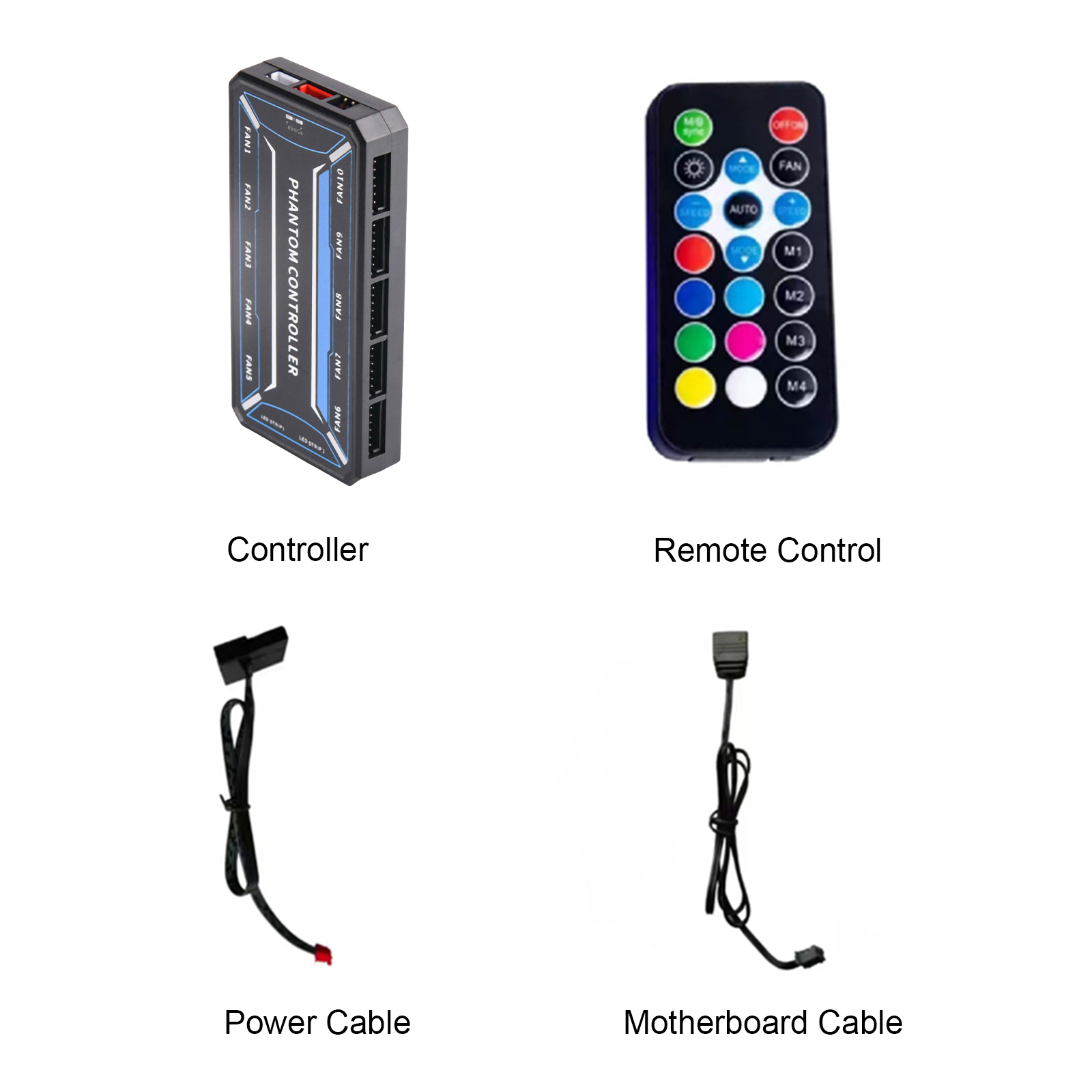 Fan Hub Rgb Controller - 6Pin 10-Port RGB PC Fan Controller
