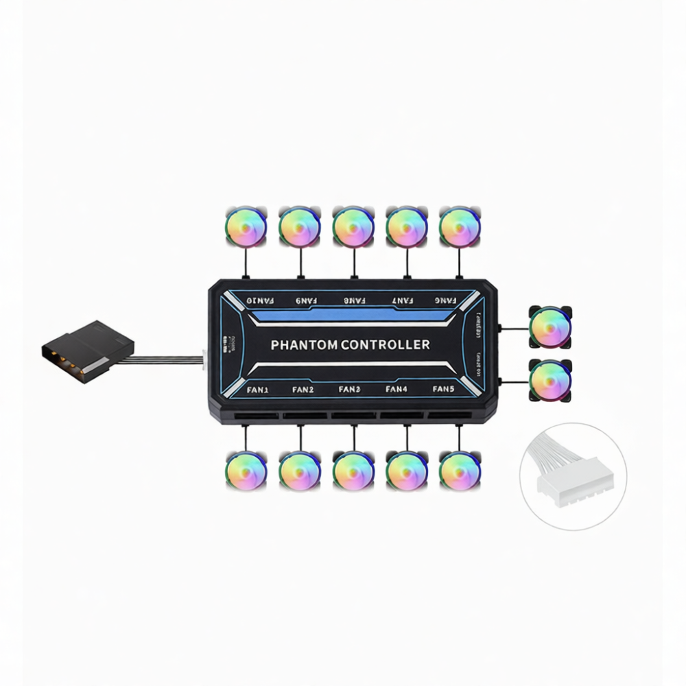 Fan Hub Rgb Controller - Computer Cooling Fan Hub Remote Control