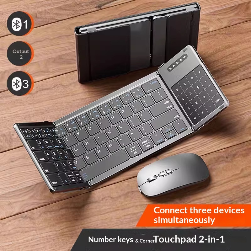 Gaming Accessories For Laptop - Mengzu Tri Fold Wireless Bluetooth Keyboard