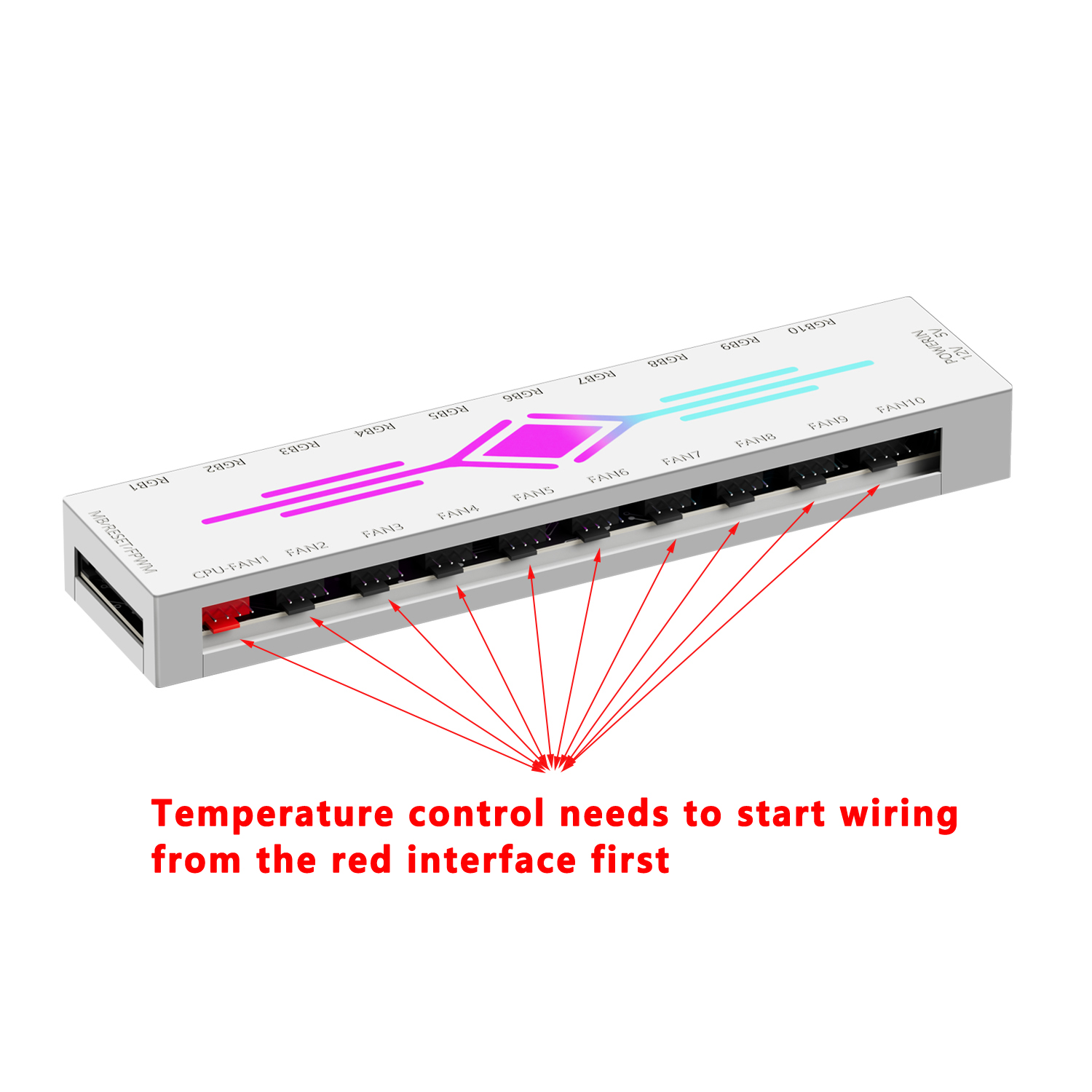 ICE Whale K10 1 to 10 PWM&ARGB - Fan Hub Rgb Controller 评论和价格