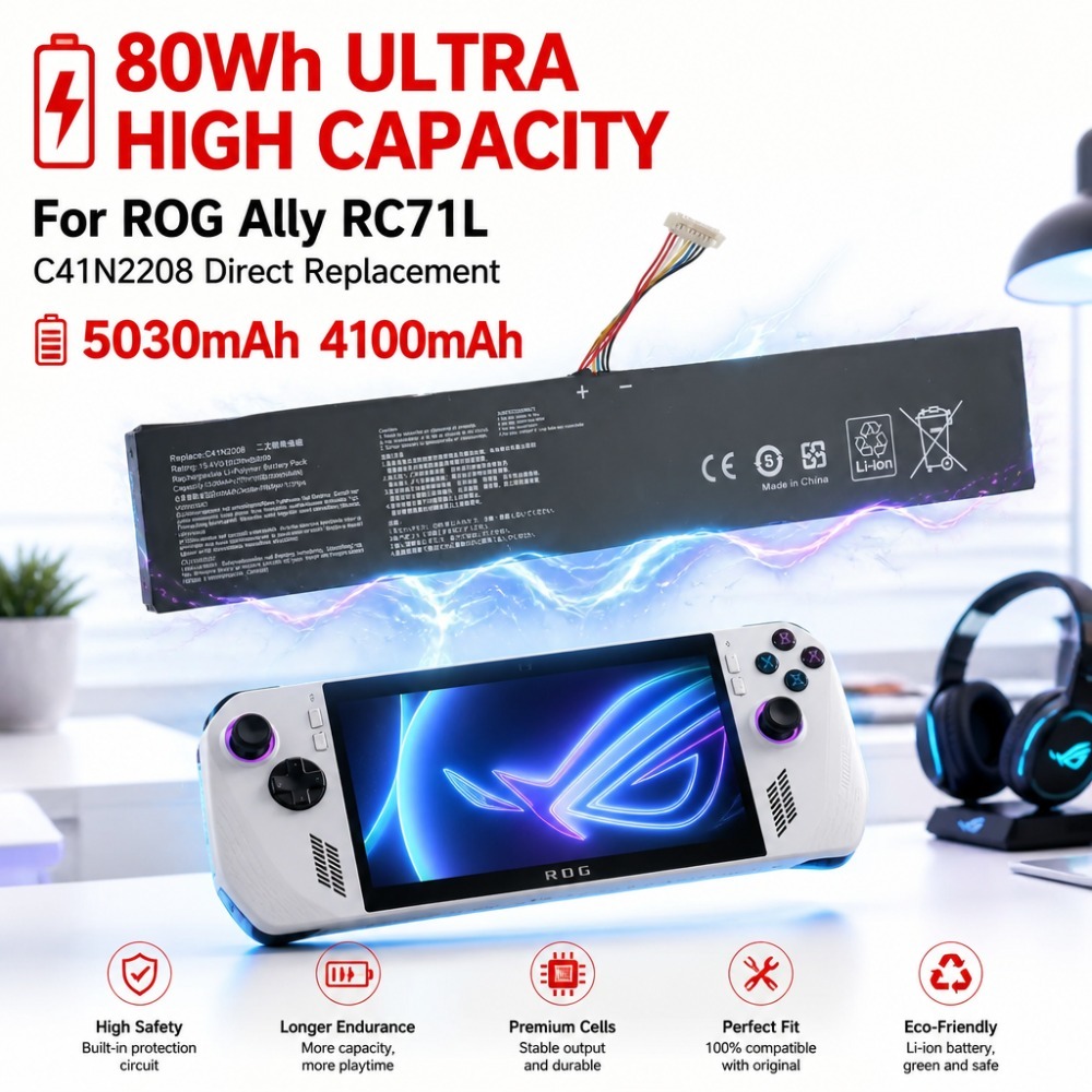 80Wh 5030mAh 4100mAh For ASUS  - Gaming Accessories Asus 评论和价格