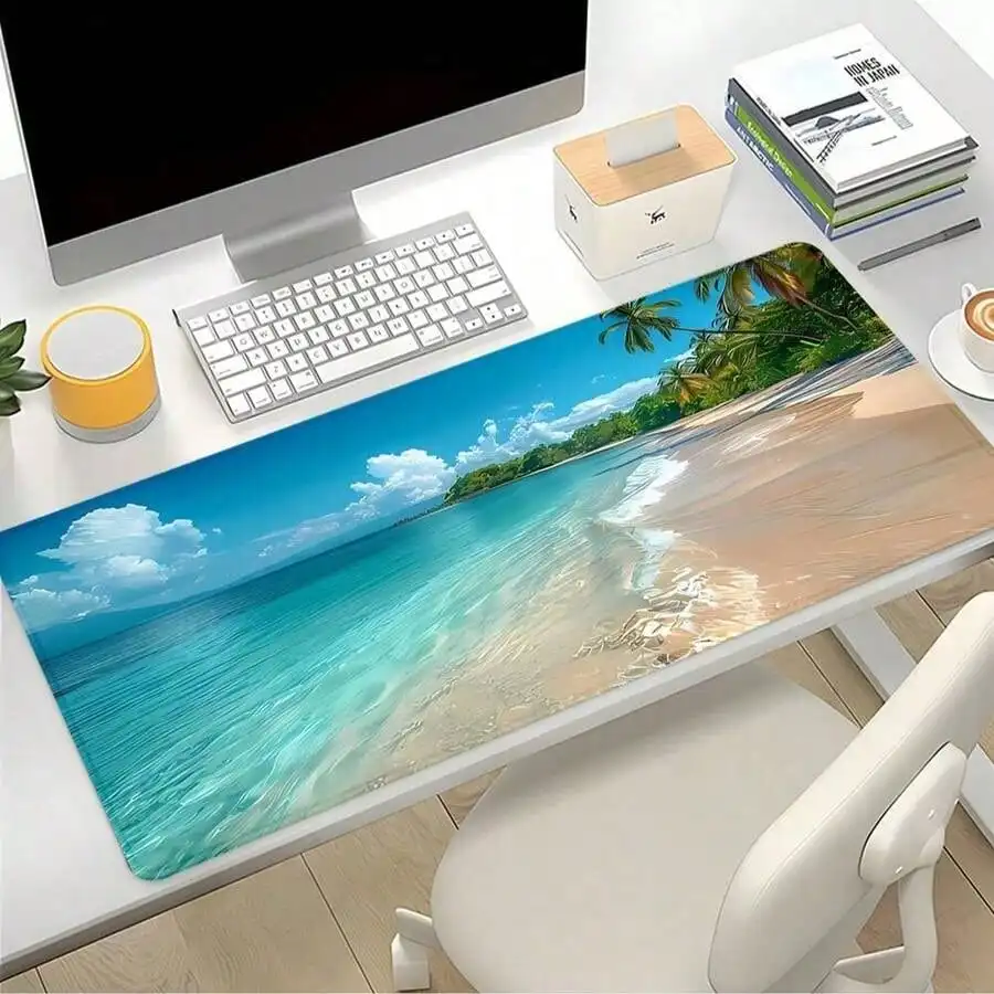 Blue Ocean Mouse Pad Summer Be - Gaming Accessories Gifts For Men 评论和价格