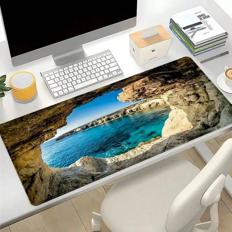 Blue Ocean Mouse Pad Summer Be - Gaming Accessories Gifts For Men 评论和价格