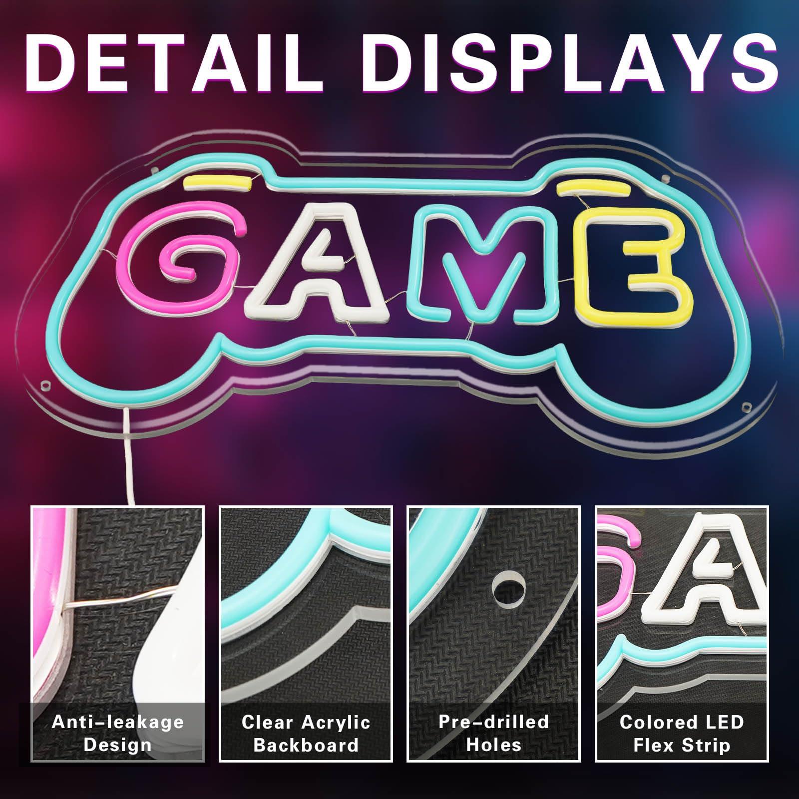 Game Neon Sign for Gamer Room  - Gaming Accessories Gifts For Men 评论和价格