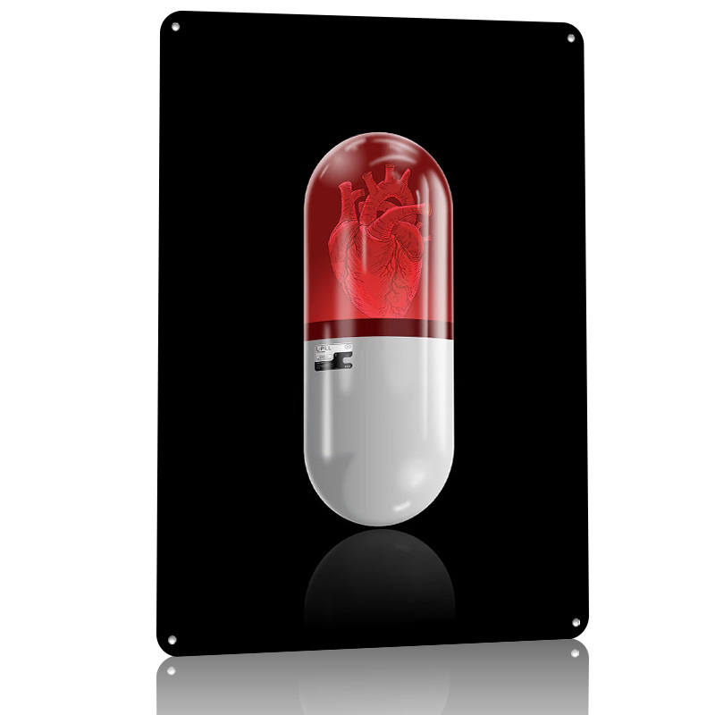 L Pill Poster Retro 3D Printed - Gaming Accessories Gifts For Men 评论和价格