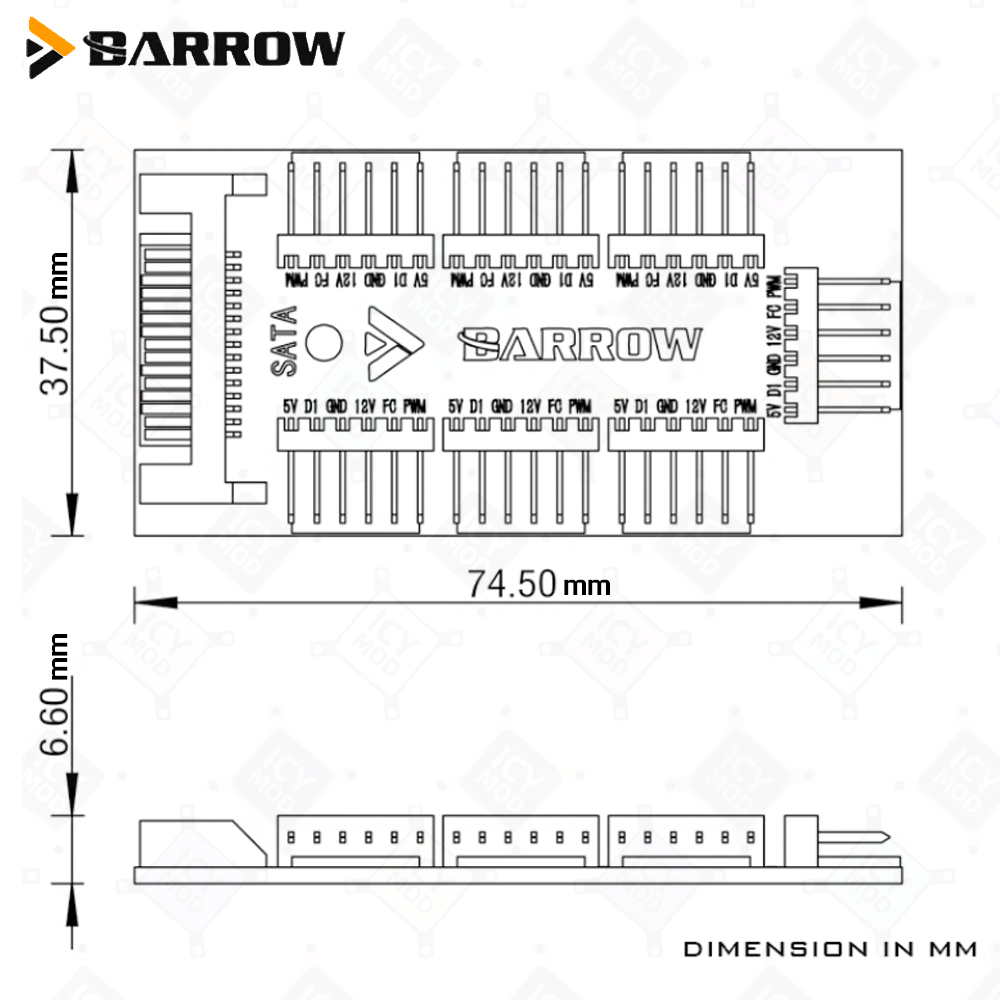 Barrow 7-Port Fan Controllers  - Fan Hub Rgb Controller 评论和价格
