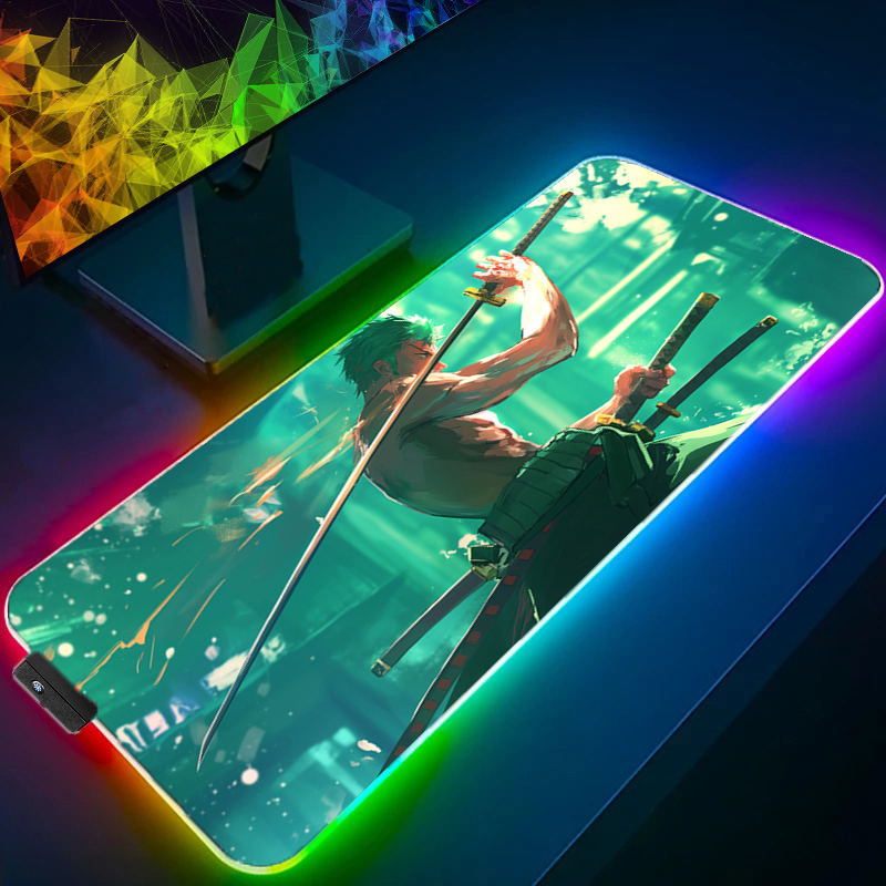ONE PIECE Zoro Mouse Pad RGB G - Gaming Accessories Tablet 评论和价格