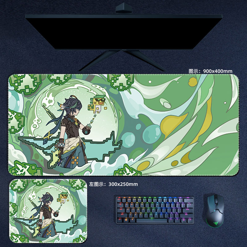 Anime Genshin Impact Mouse Pad - Gaming Accessories Keyboards 评论和价格