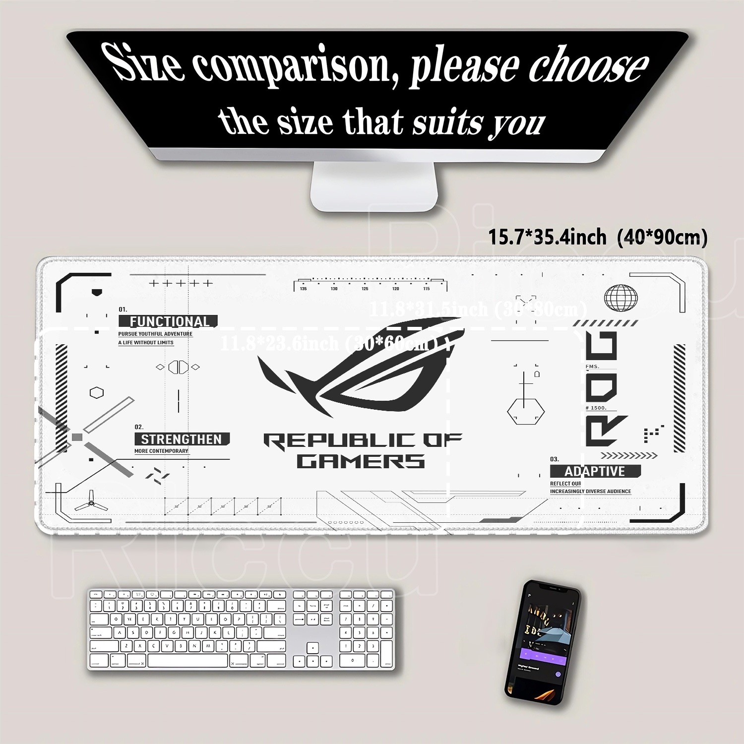 R-ROG Large Gaming Mouse Pad A - Gaming Accessories Asus 评论和价格