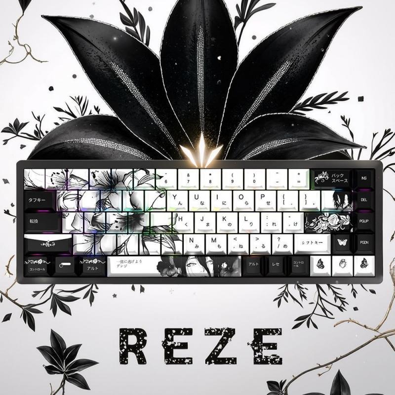 Reze Character Keycaps Chainsa - Gaming Accessories Gifts For Men 评论和价格