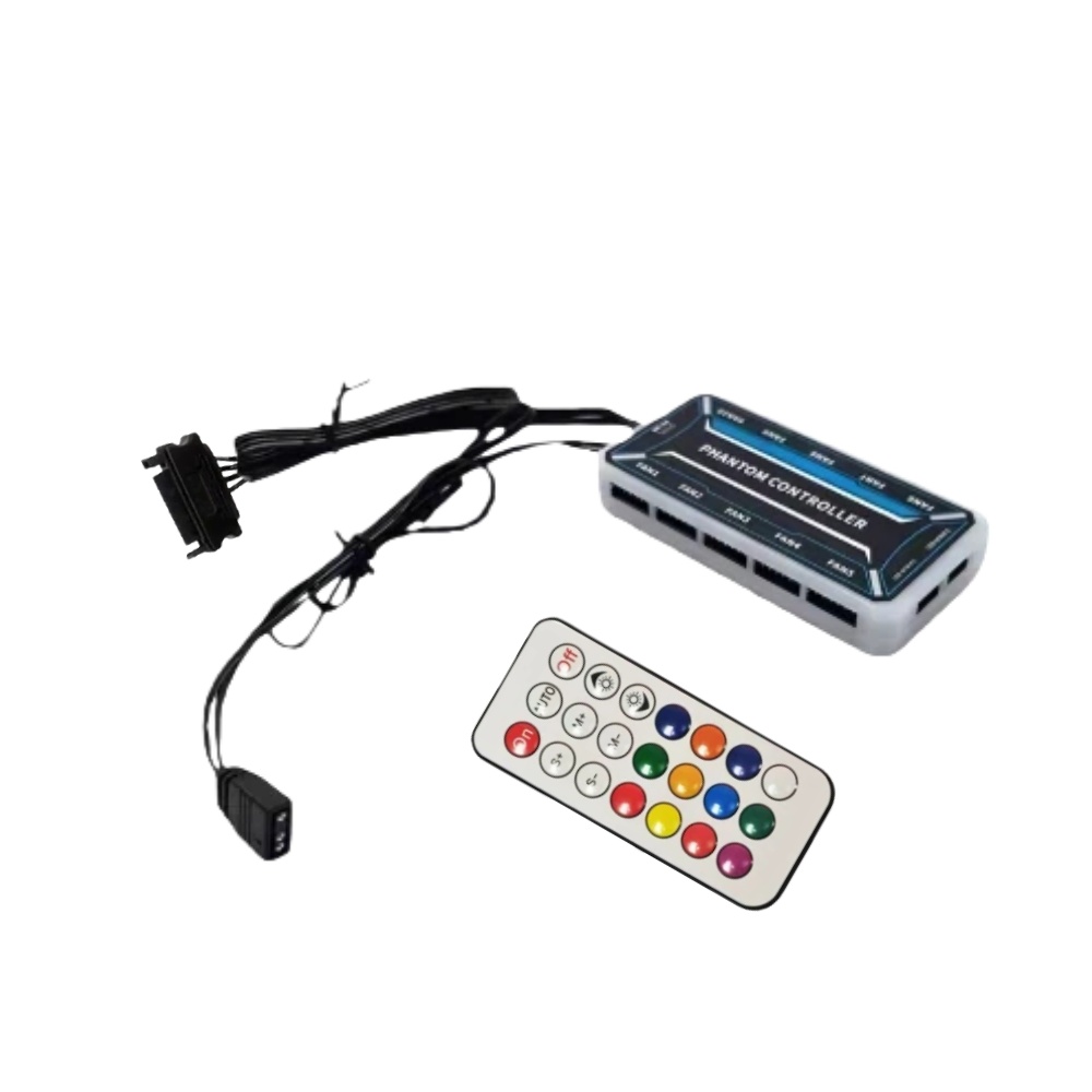 6-Pin Fan Hub, 10 6-Pin Interf - Fan Hub Rgb Controller 评论和价格